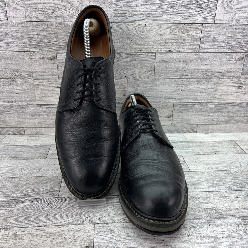Allen Edmonds Port Washington Wanderer Pebbled Black Leather Plain Toe Men 10.5D